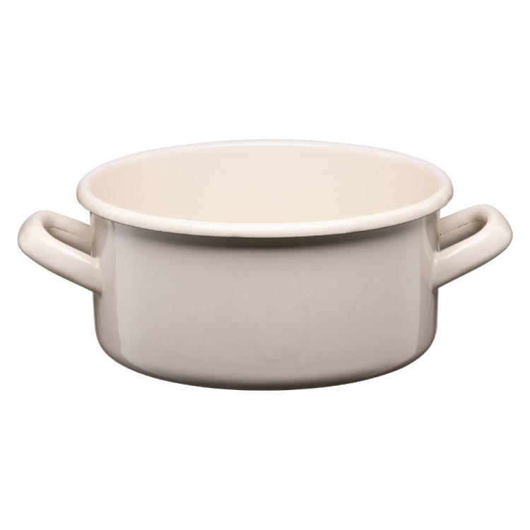 Rondel emaliowany gładki GORDON 18cm/2l krem